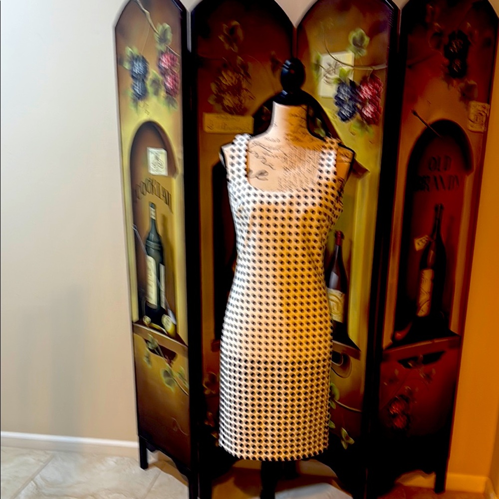 Elegant Blue and White Polka Dot Dress. Worn once